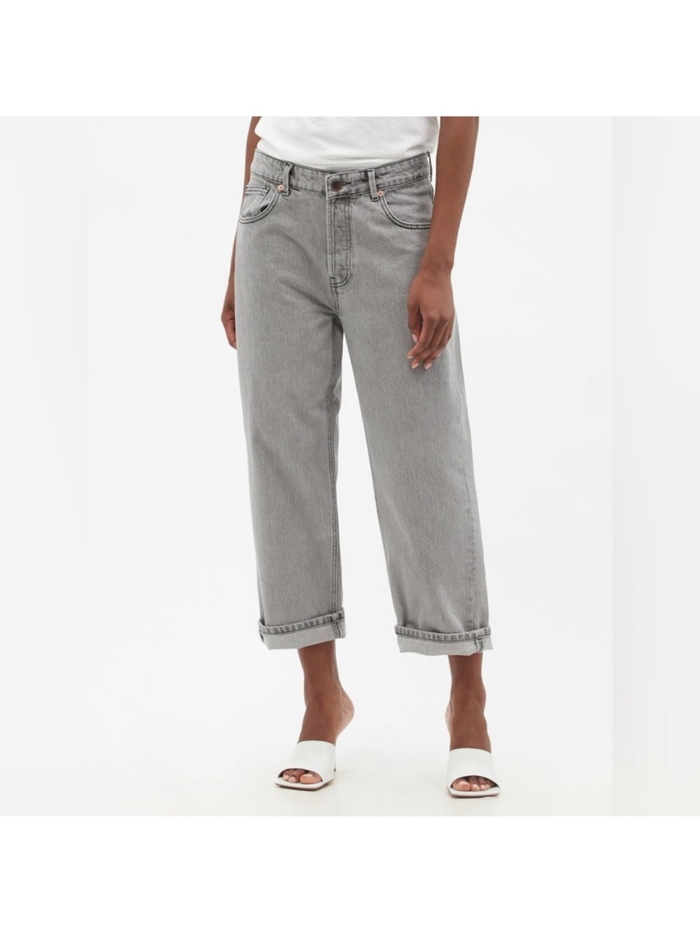 RAEY Dad Organic-Cotton Baggy Boyfriend Jean, Size 26